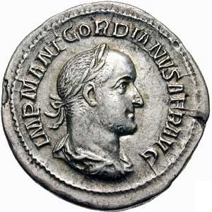 Gordian II Roman Emperor reigned ca 238 CE  Location TBD   Photo by  Classical Numismatic Group Lancaster PA